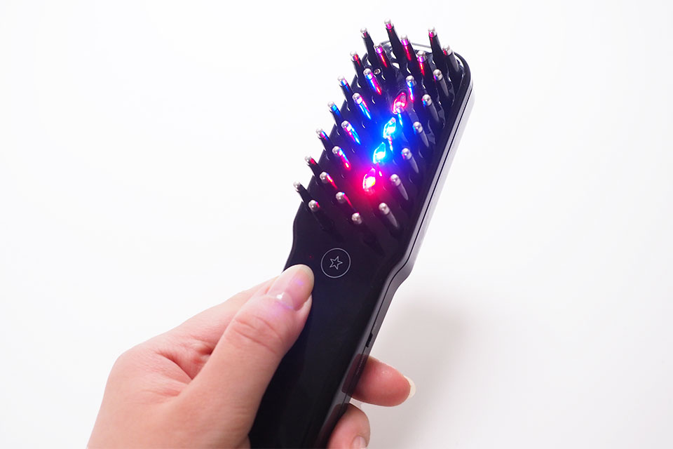 デンキバリブラシ光った写真