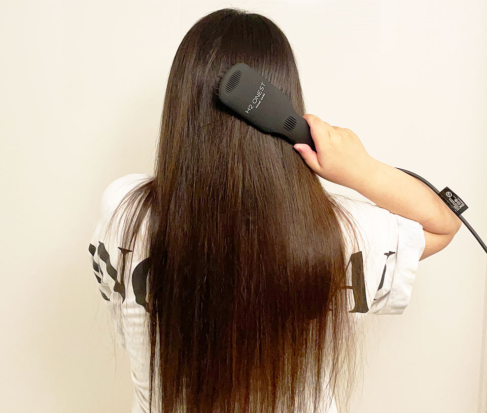 ストレートヒートブラシを使用している画像