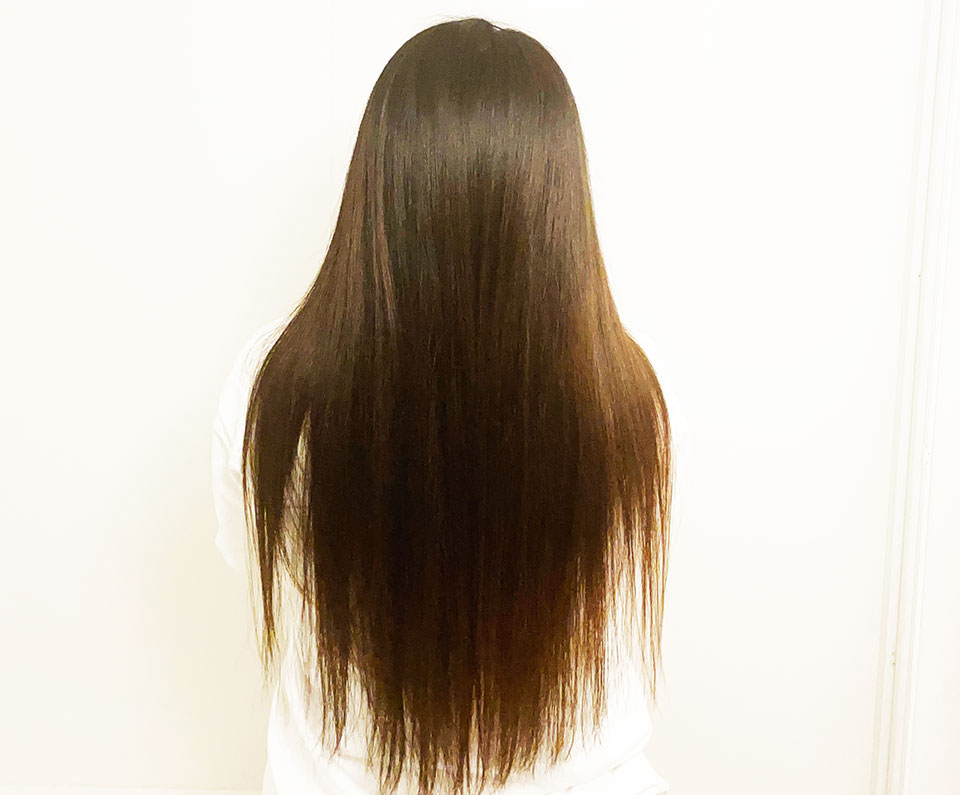 ダメージの少ない毛髪