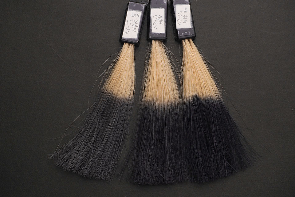 ナチュラルブラックを5分、15分、30分の置き時間で比較