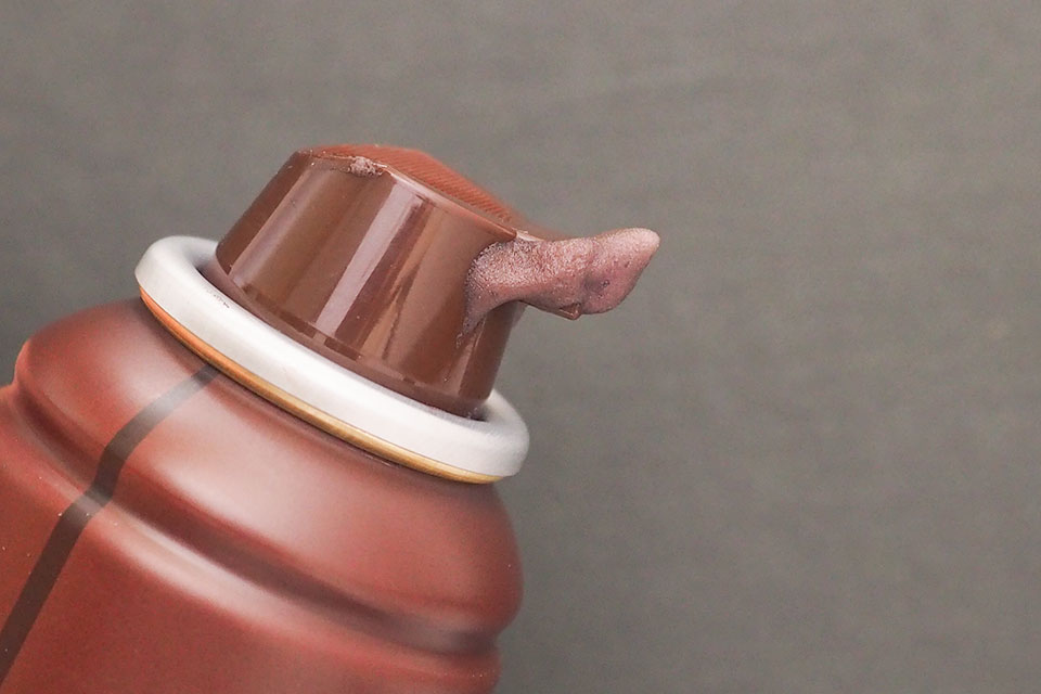 ノズルに付着した染料