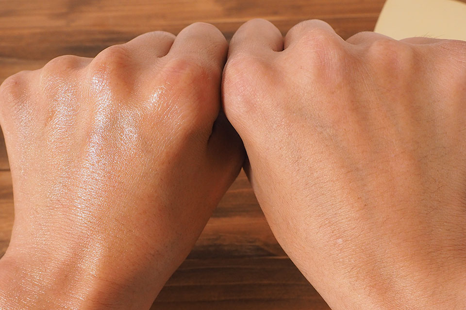 塗布30分後の状態を比較