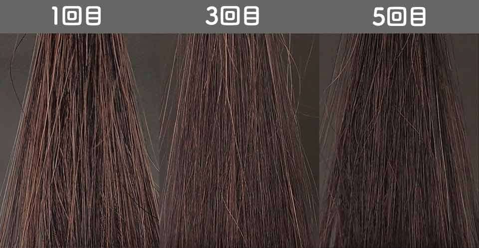 デイラルカラー3回目までの染毛