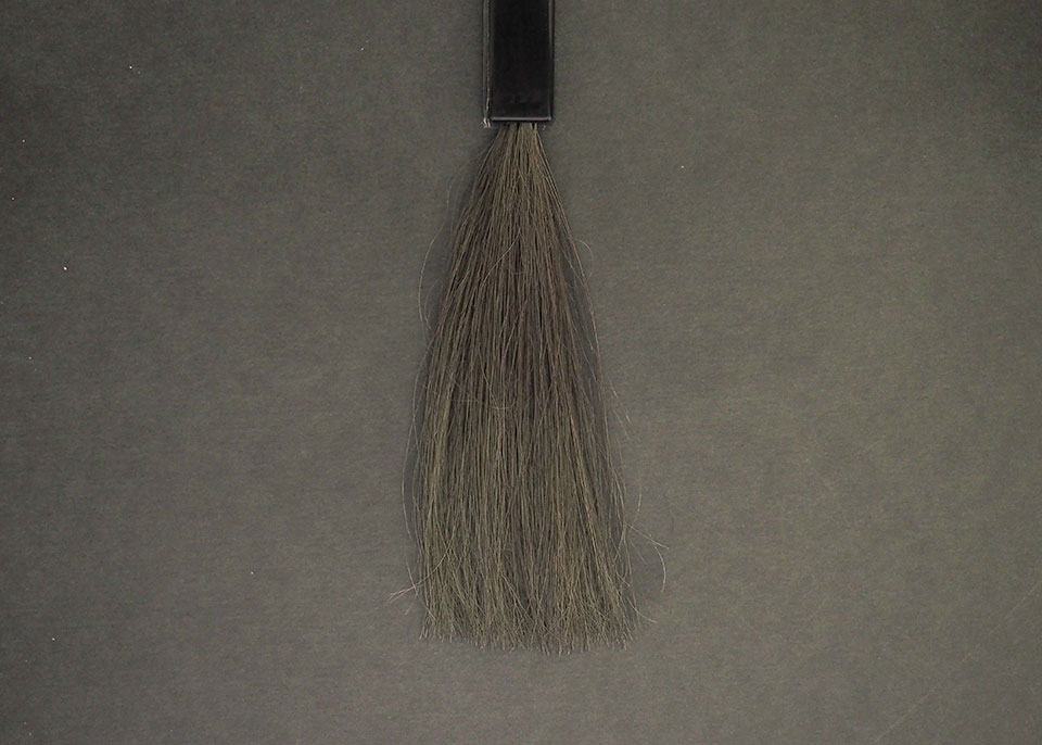 利尻カラーシャンプーブラックの染毛写真