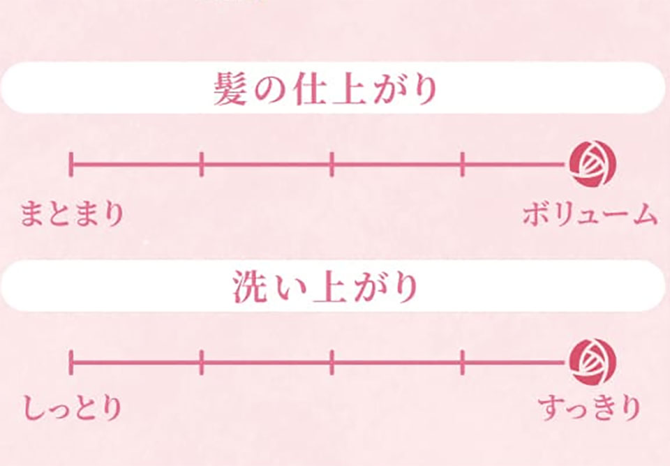 スカルプDボーテボリュームタイプの仕上がり指標