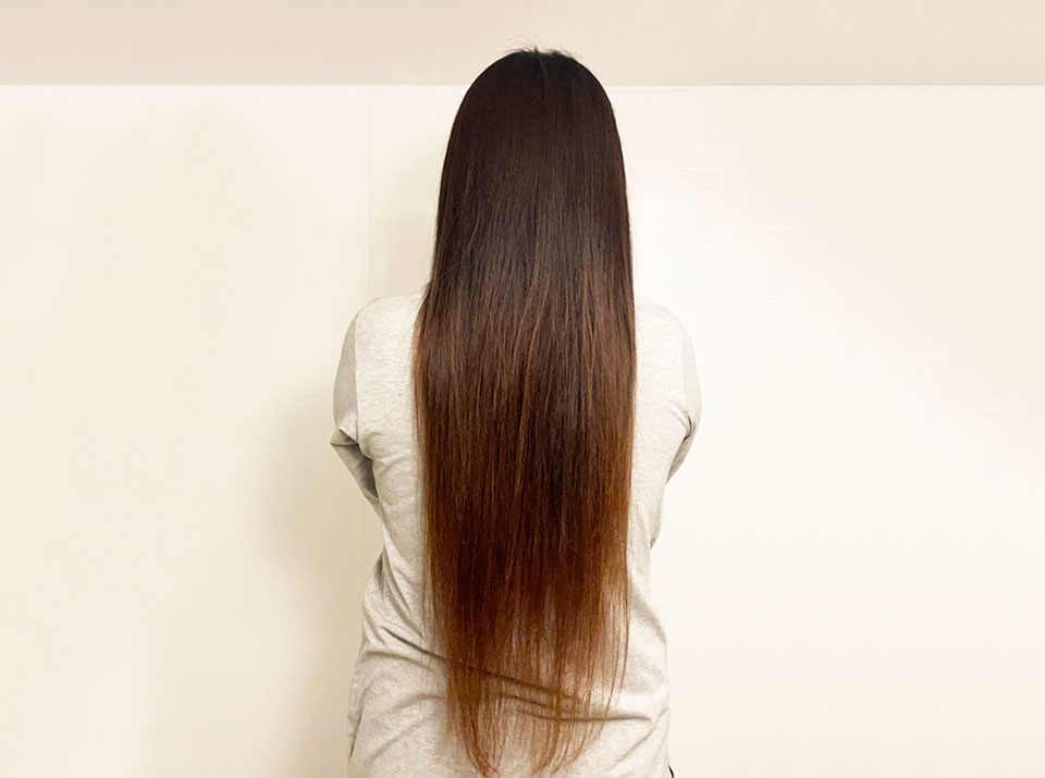 THESILKシャンプーとトリートメントを使ったあとの髪