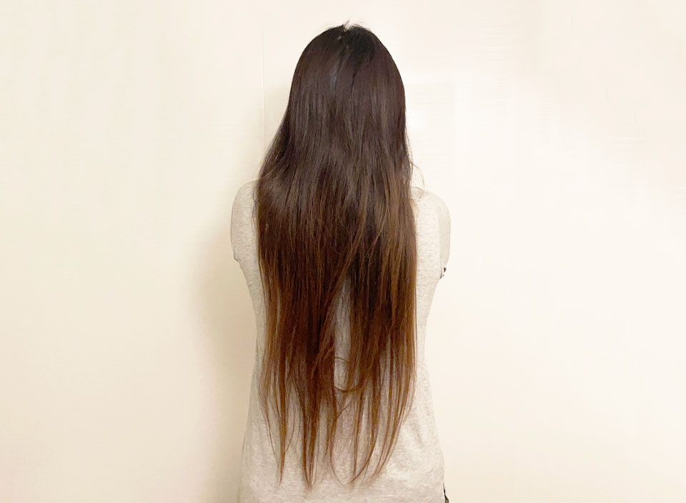 THESILKシャンプーを使う前の髪