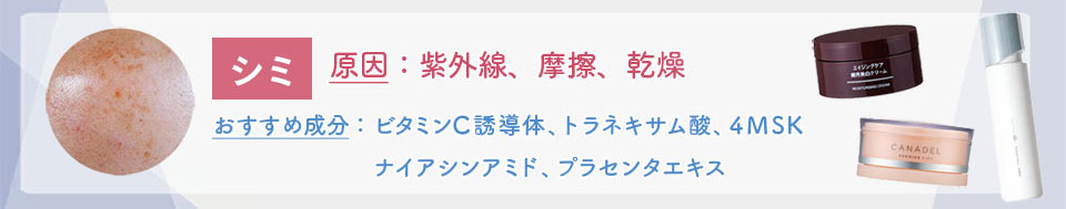 肌悩みシミ