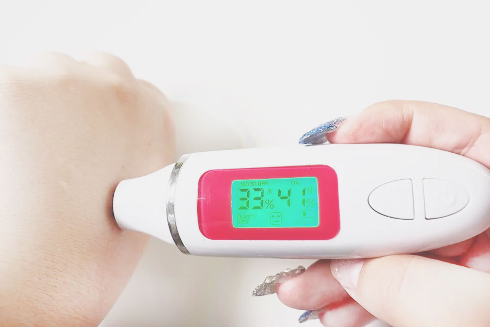 肌質チェッカーを使用している画像