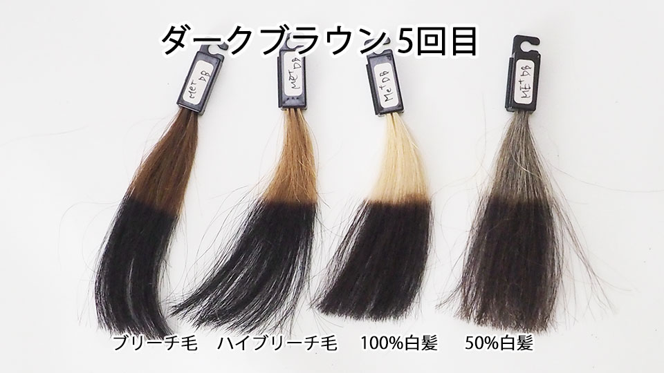 ミープラスダークブラウン5回染毛時