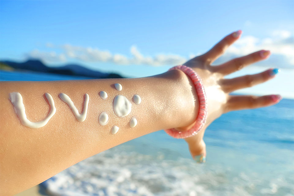 紫外線や日焼けを表す写真